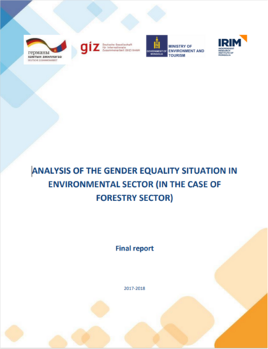 Gender equality situation analysis in the environment sector (in the case of forestry sector)_